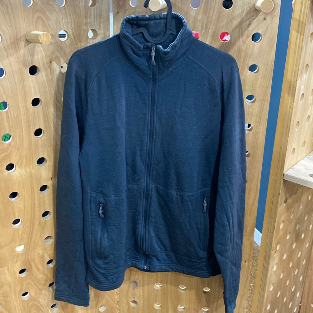 Ibex Men's Zip Up Sweater - Dark Blue